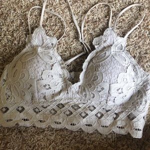 Champagne/Natural Lace Bralette / Butterfly